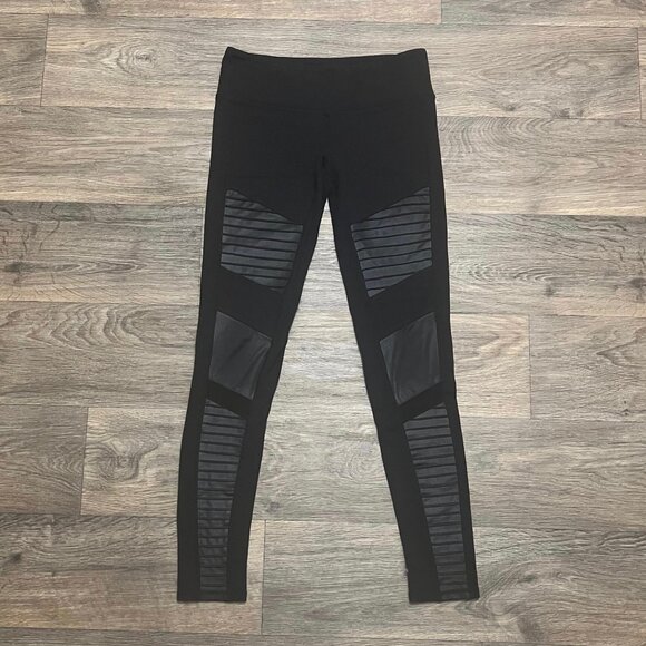 Alo Moto Leggings in Black Size Small - Picture 2 of 3